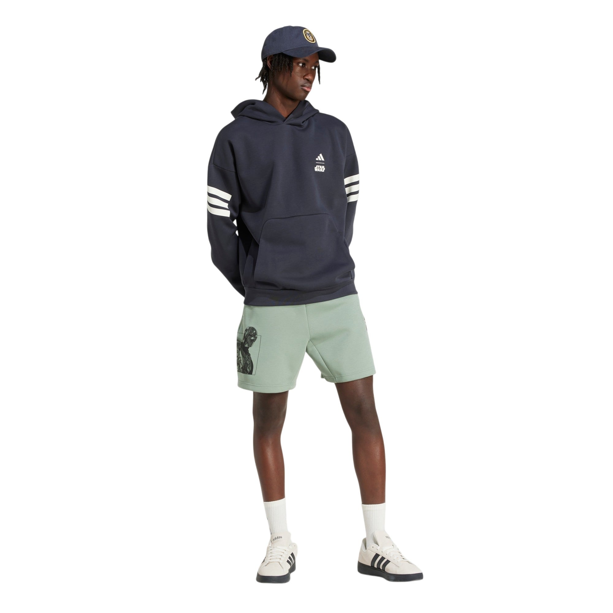 adidas Star Wars Mandalorian Graphic Hoodie - Night Grey