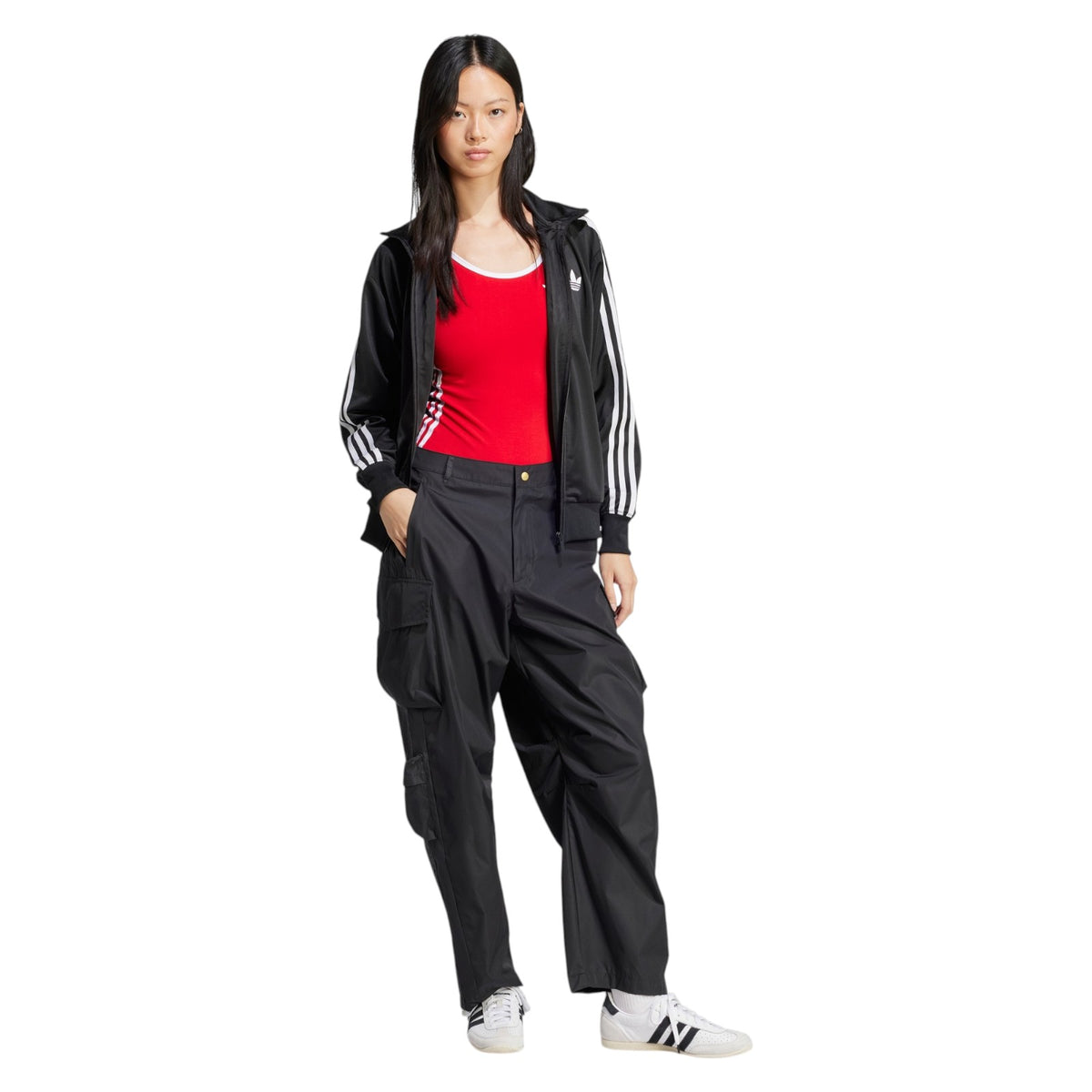 adidas Originals Women's Adicolor 3-Stripes Bodysuit - Red