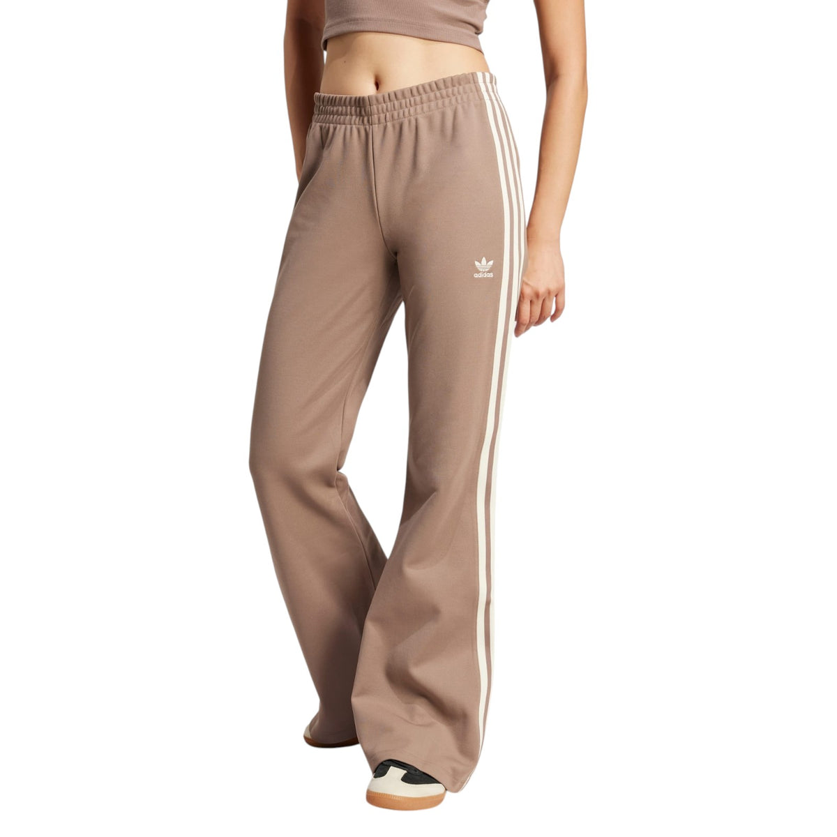 adidas Originals Women's Adicolor 3-Stripes Flared Track Pants - Brown