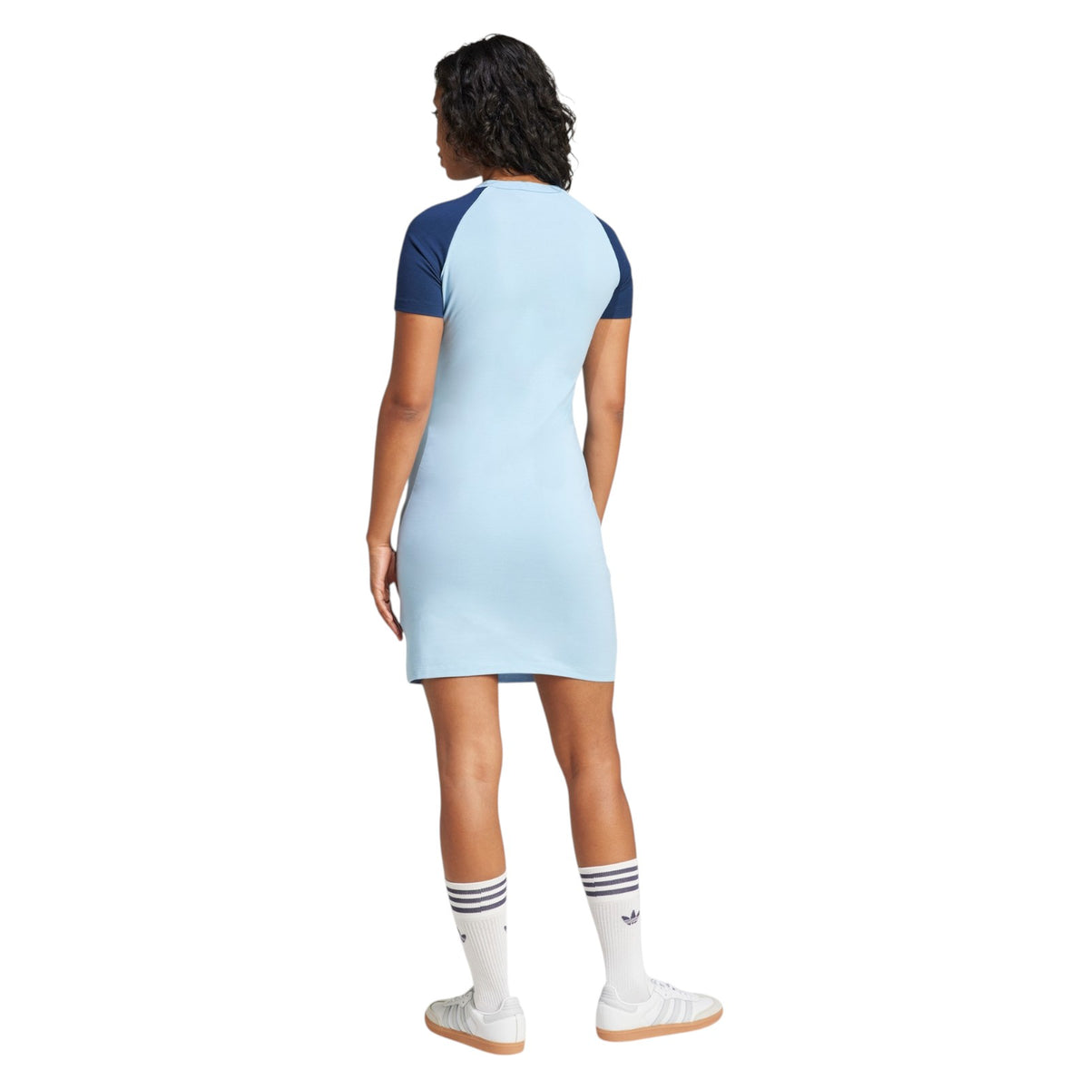 adidas Originals Adicolor 3-Stripes Raglan Short Sleeve Dress - Blue