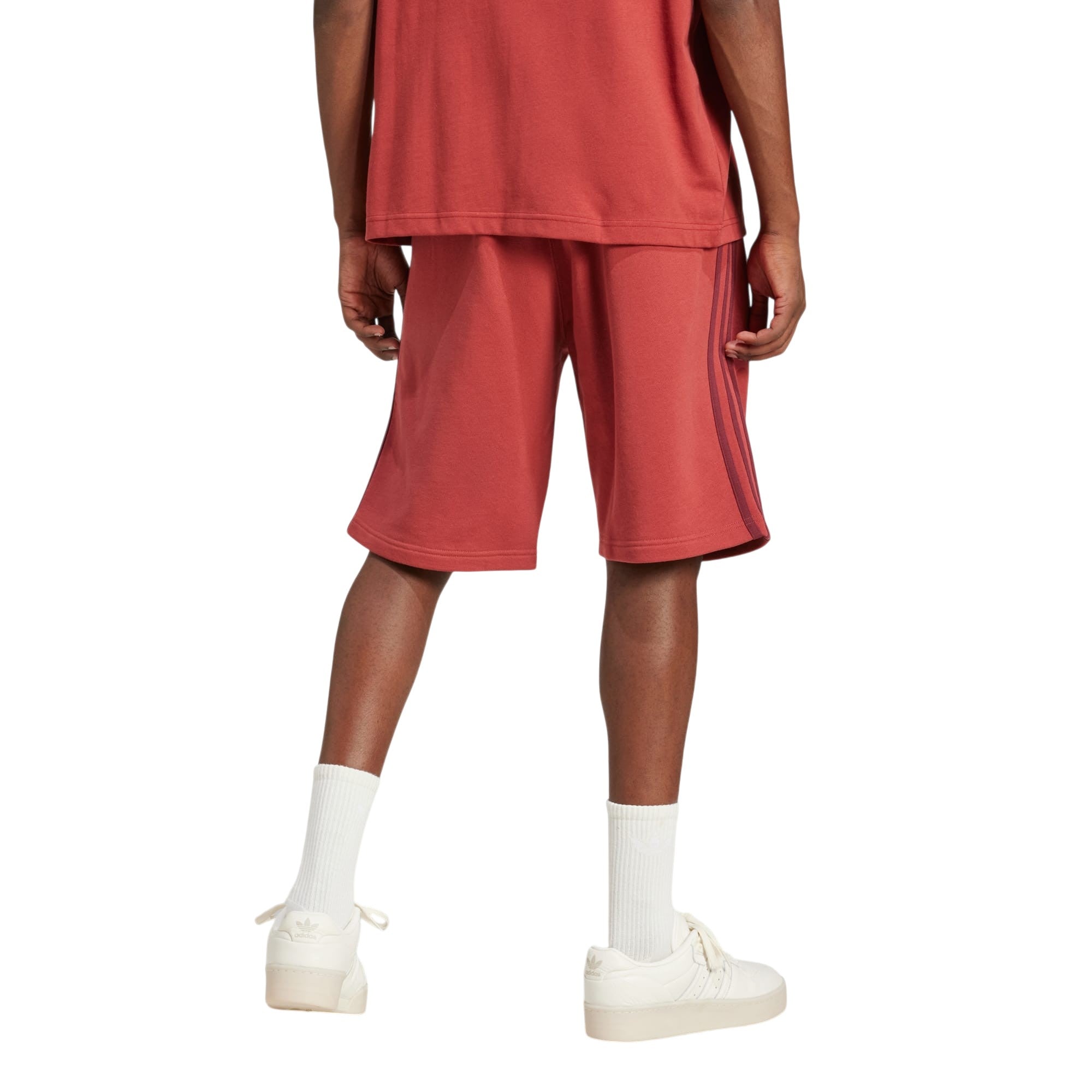 adidas Originals 3 Stripes Sweat Shorts - Preloved Ruby