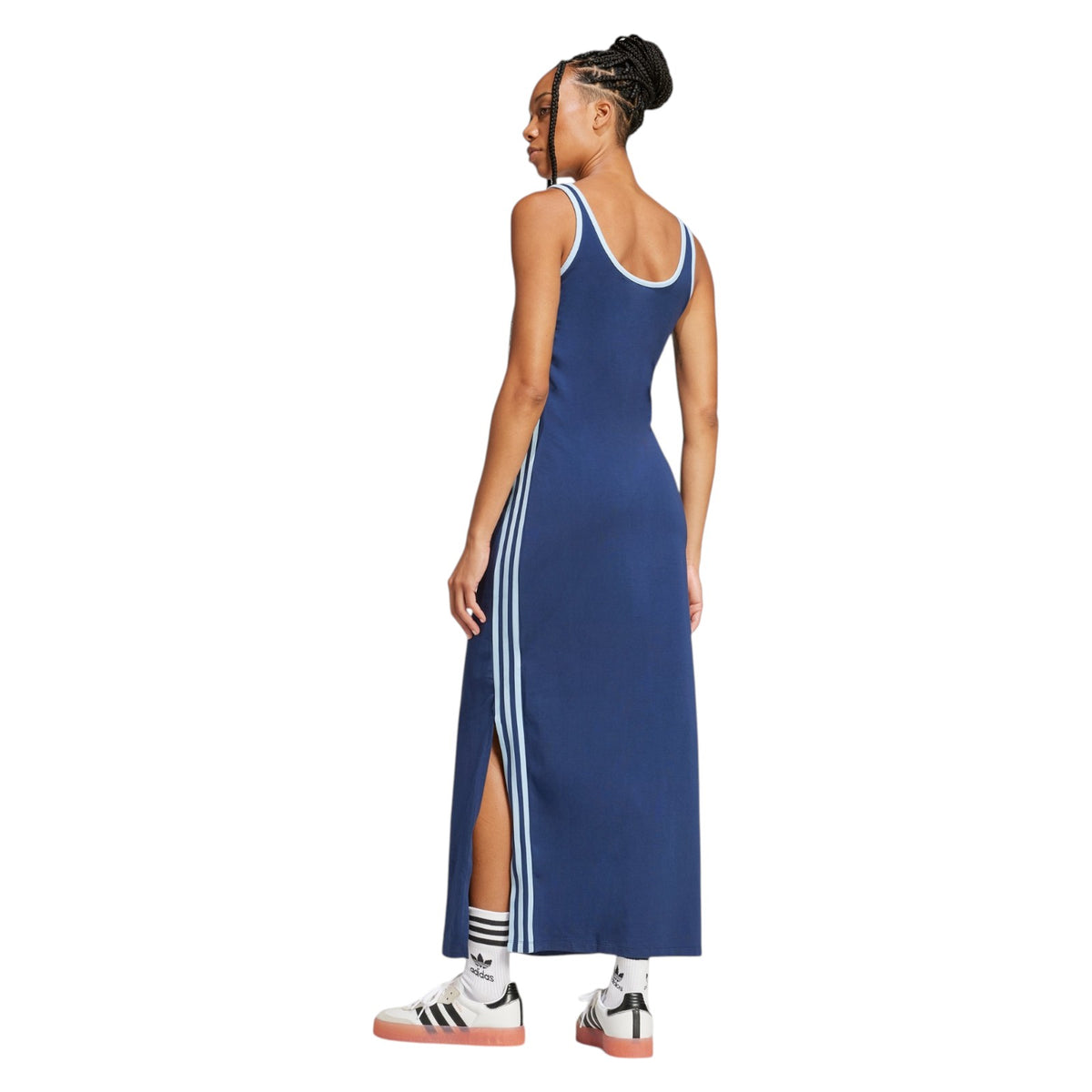 adidas Originals Women's Adicolor 3-Stripes Tank Maxi Dress - Navy