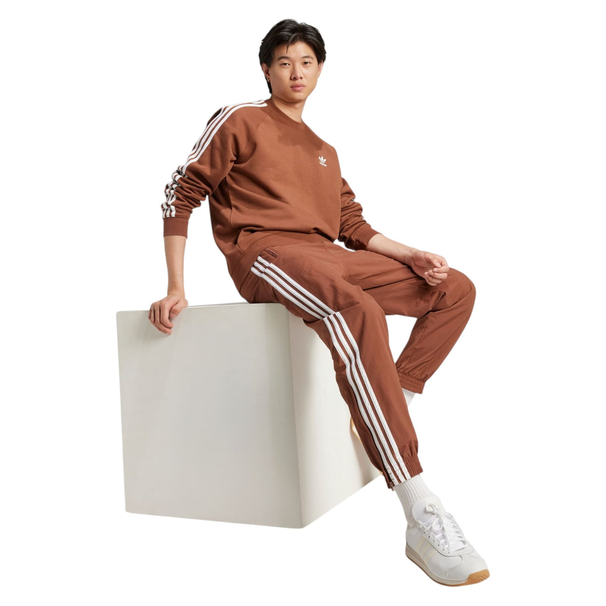 adidas Originals Adicolor Classics 3-Stripes Crew - Brown