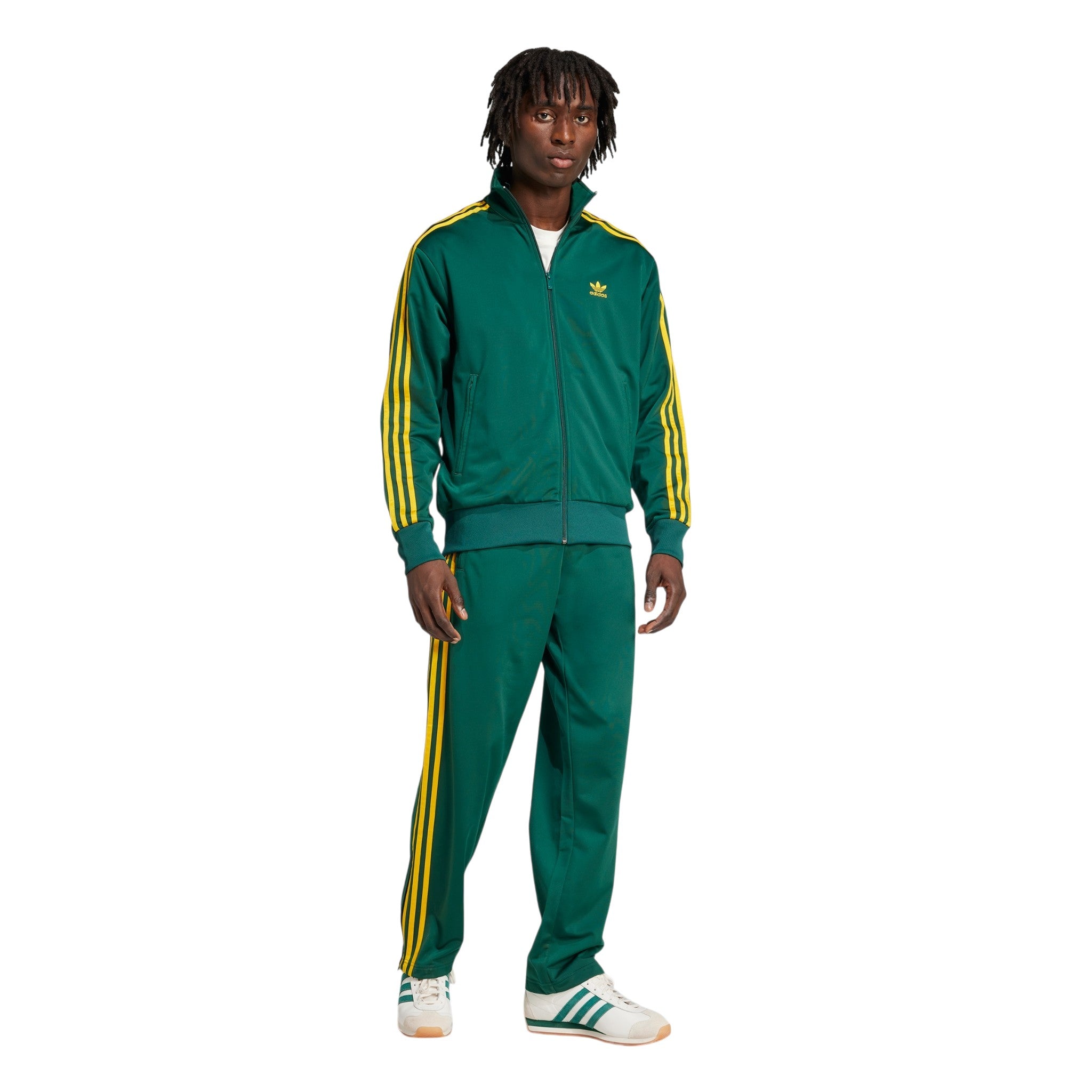 adidas Originals Adicolor Classics Firebird Track Top - Collegiate Green / Crew Yellow