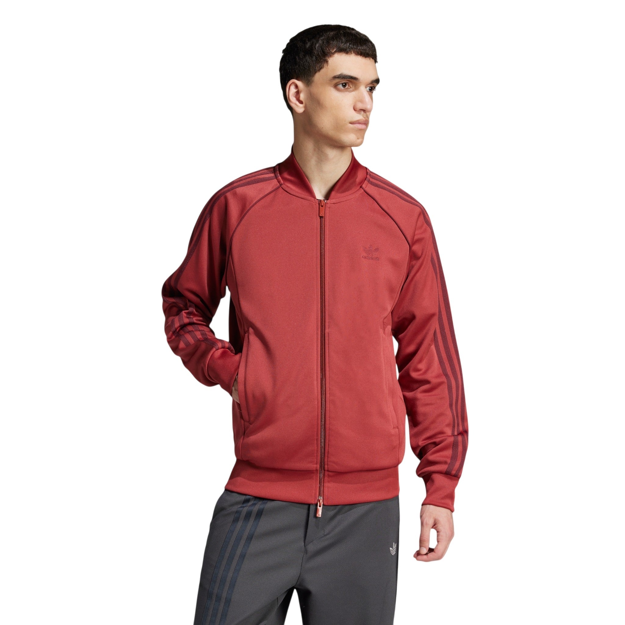 adidas Originals Men's Adicolor Classics SST Superstar Track Top - Preloved Ruby