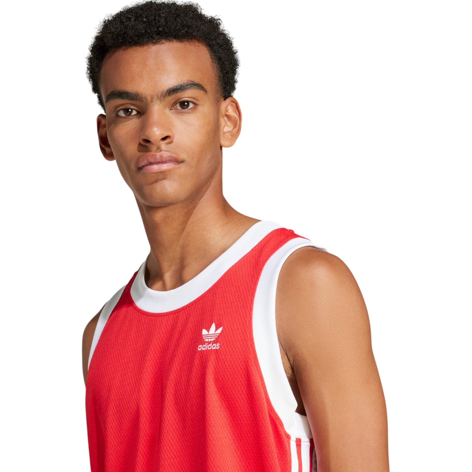 adidas Originals Men's Adicolor Mock Eyelet Vest - Red