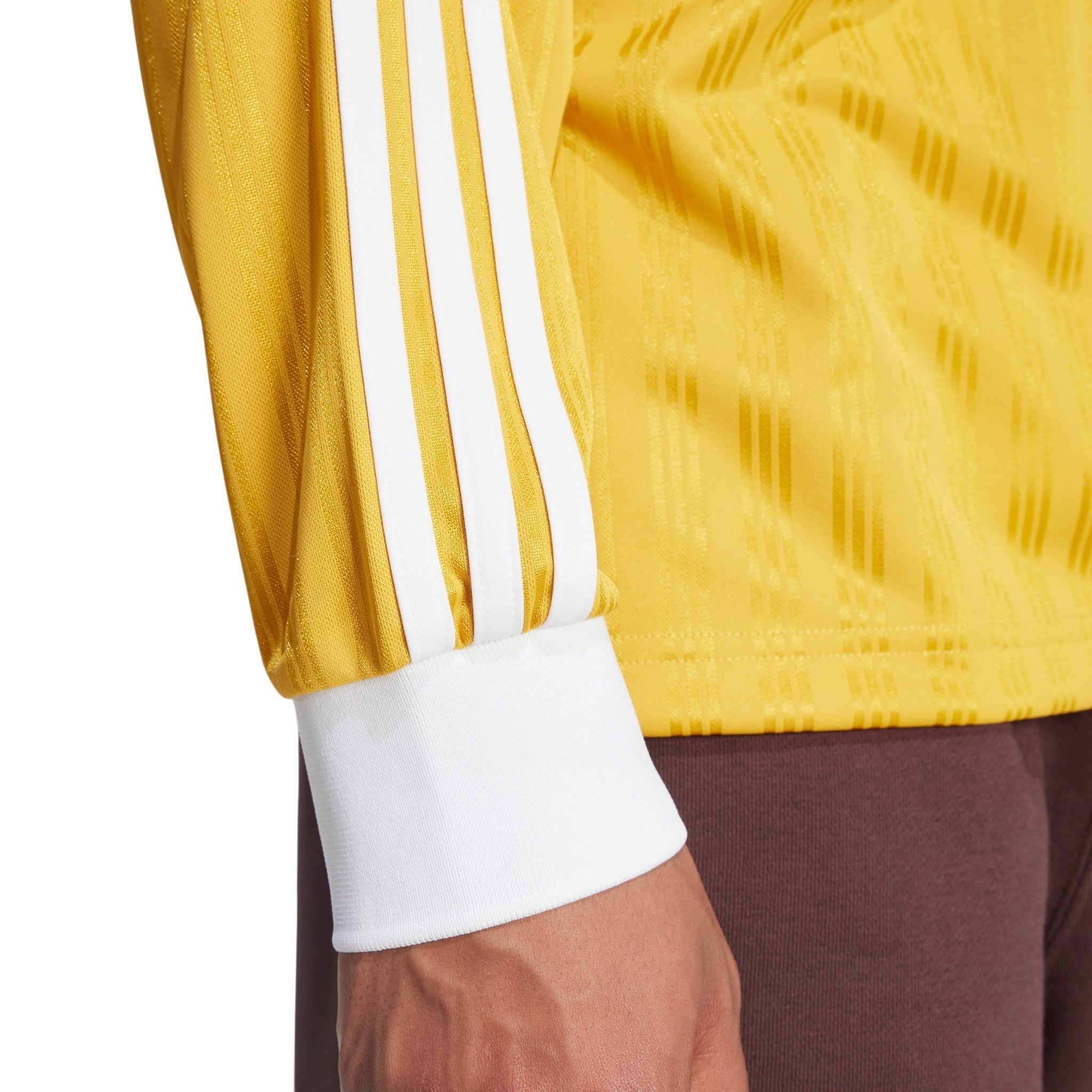 adidas Originals Men's Adicolor Piqué Football Long-Sleeve T-Shirt - Preloved Yellow