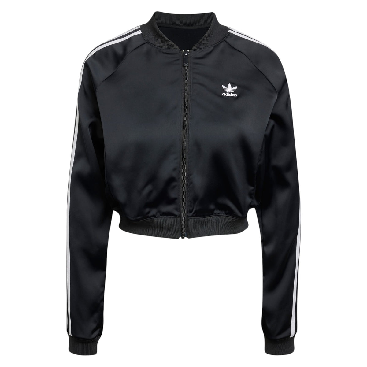 adidas Originals Women's Adicolor Satin Track Top - Black