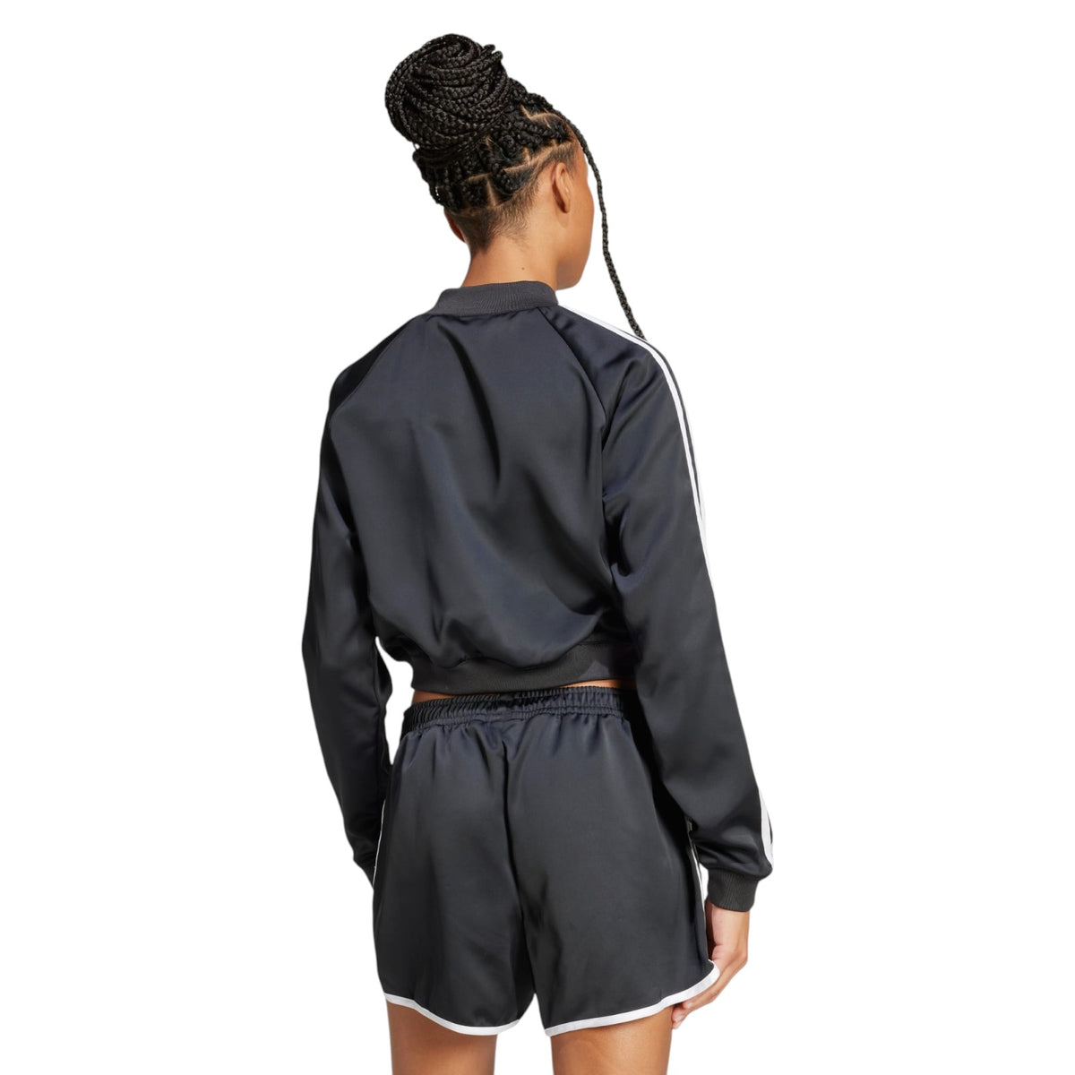 adidas Originals Women's Adicolor Satin Track Top - Black