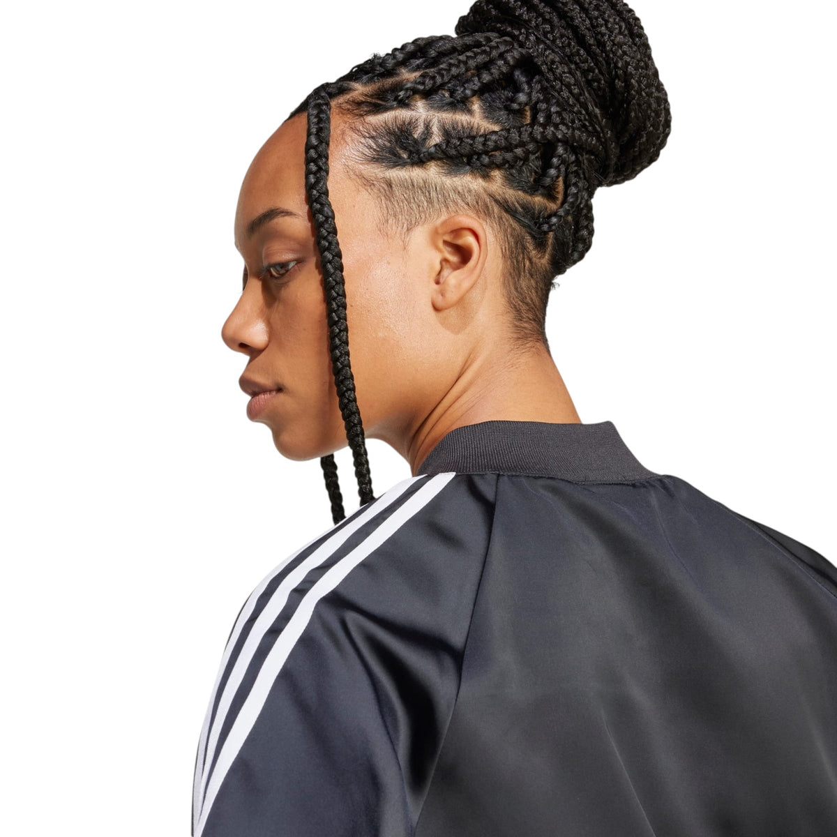 adidas Originals Women's Adicolor Satin Track Top - Black