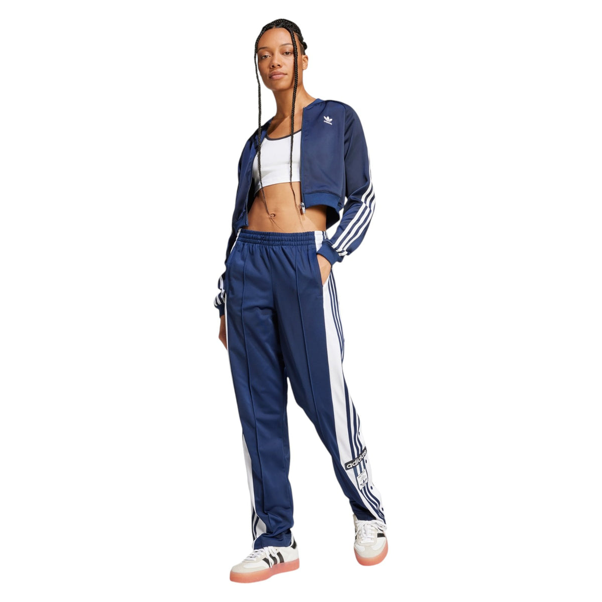 adidas Originals Women's Adicolor Satin Track Top - Navy
