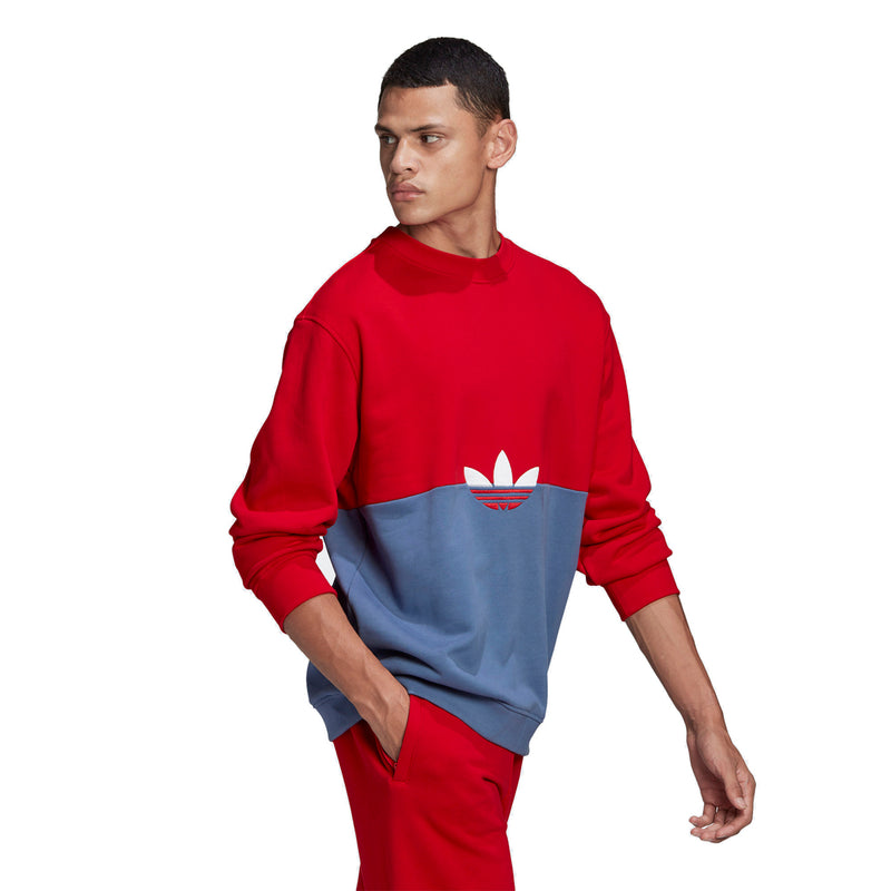 adidas Originals Slice Trefoil Sweatshirt - Blue Red