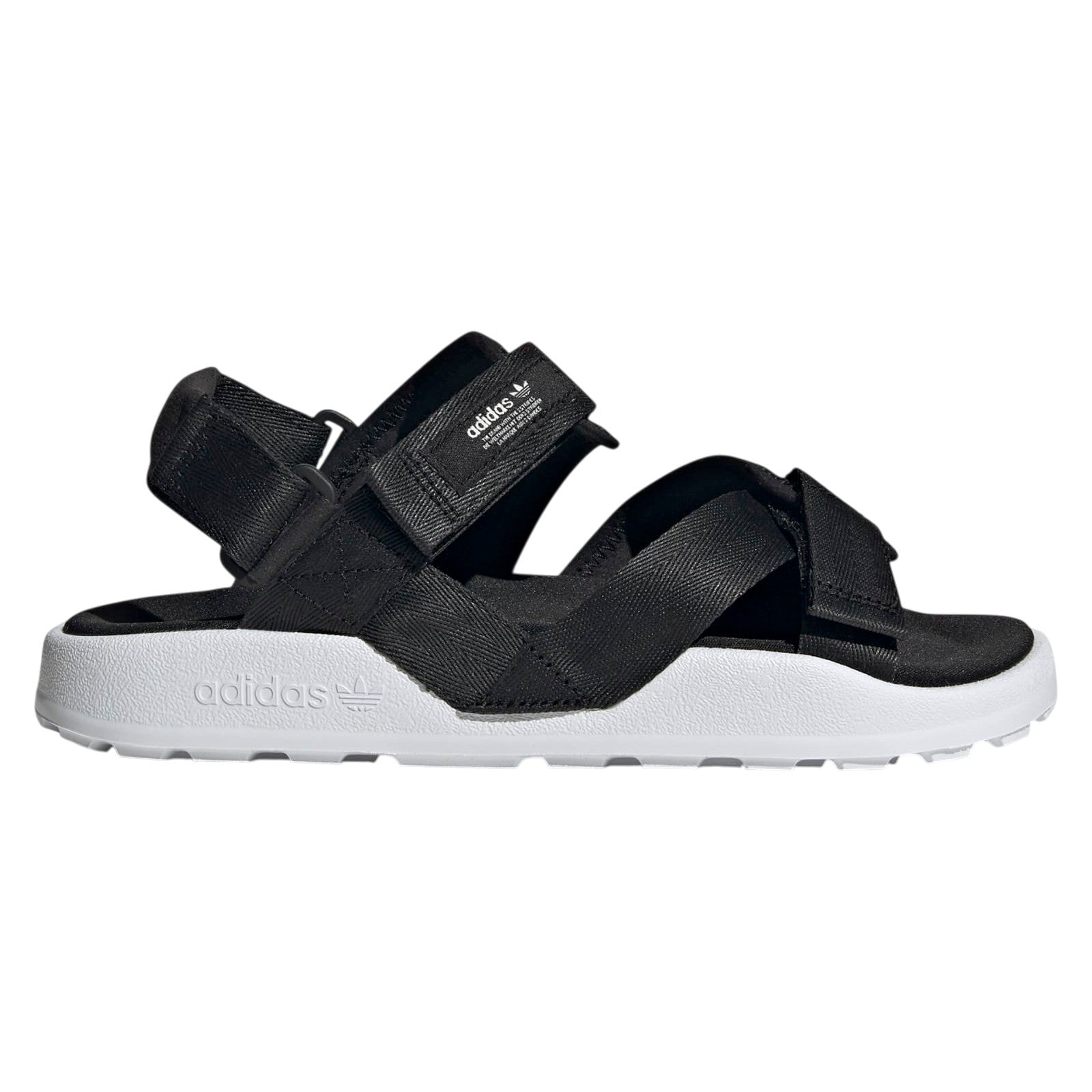 adidas Originals Women's Adilette Adventure Sandals - Core Black / Cloud White / Off White