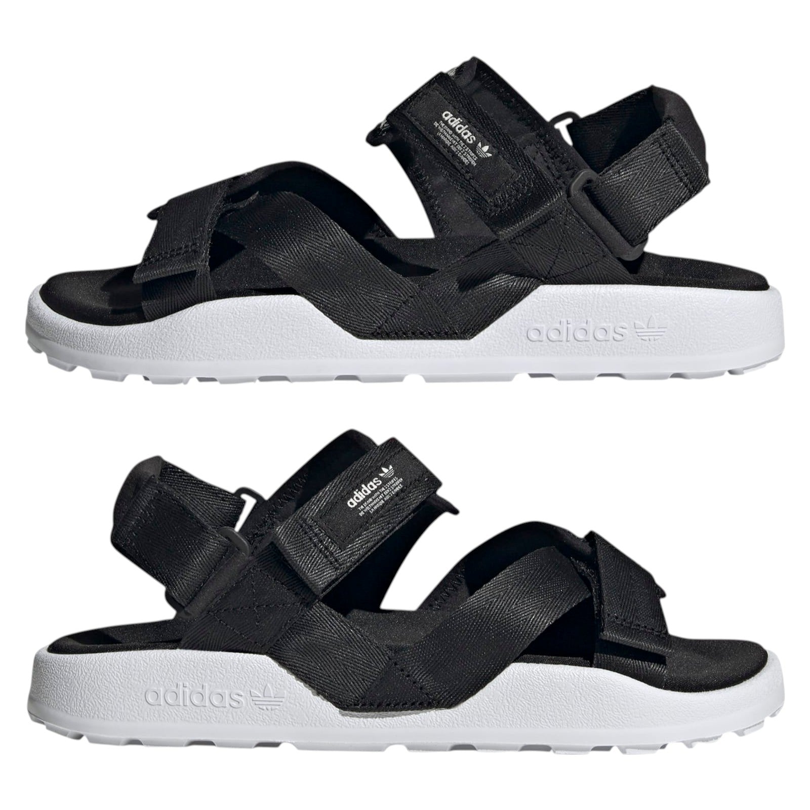adidas Originals Women's Adilette Adventure Sandals - Core Black / Cloud White / Off White