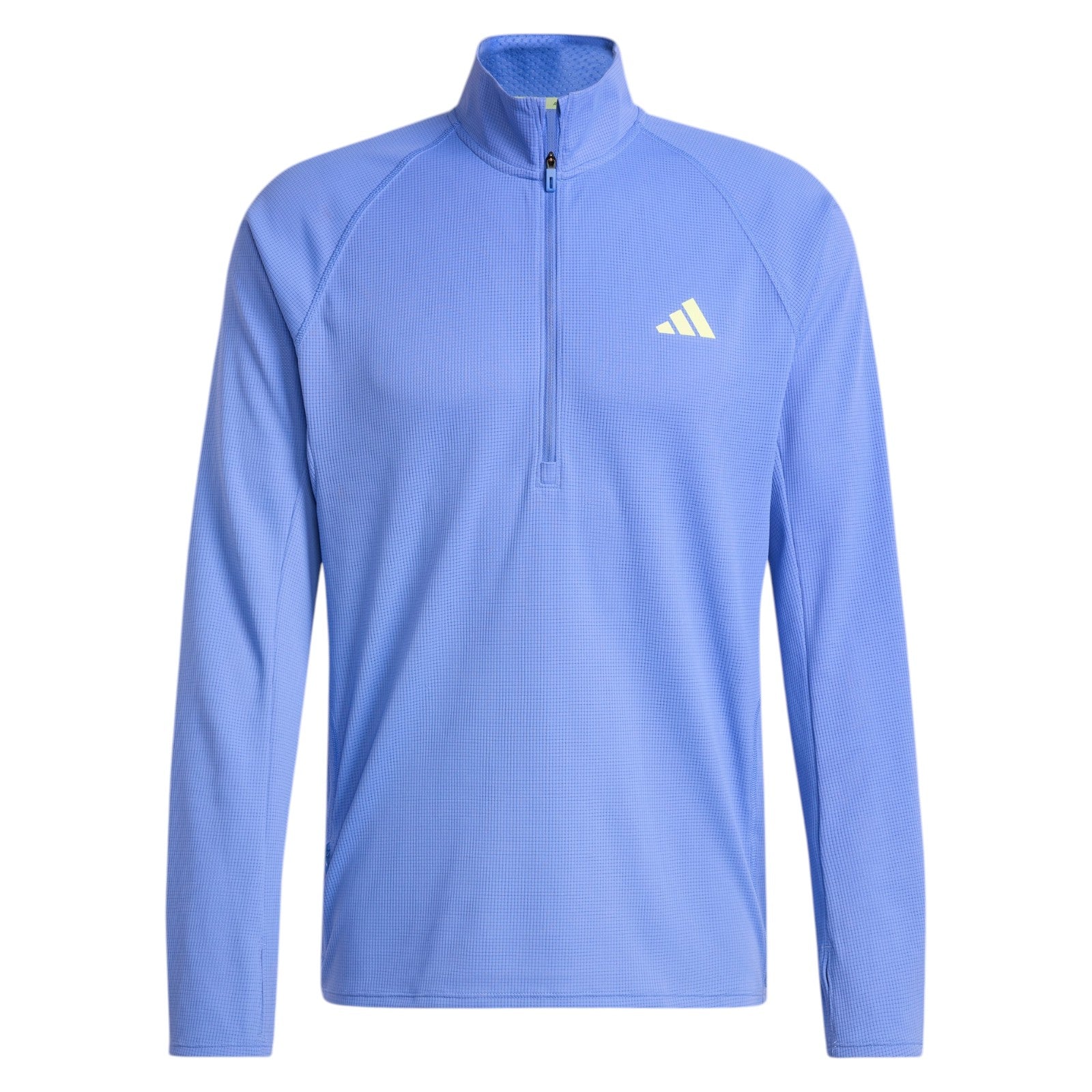 adidas Men's Adizero Running Quarter-Zip Long Sleeve Tee - Blue