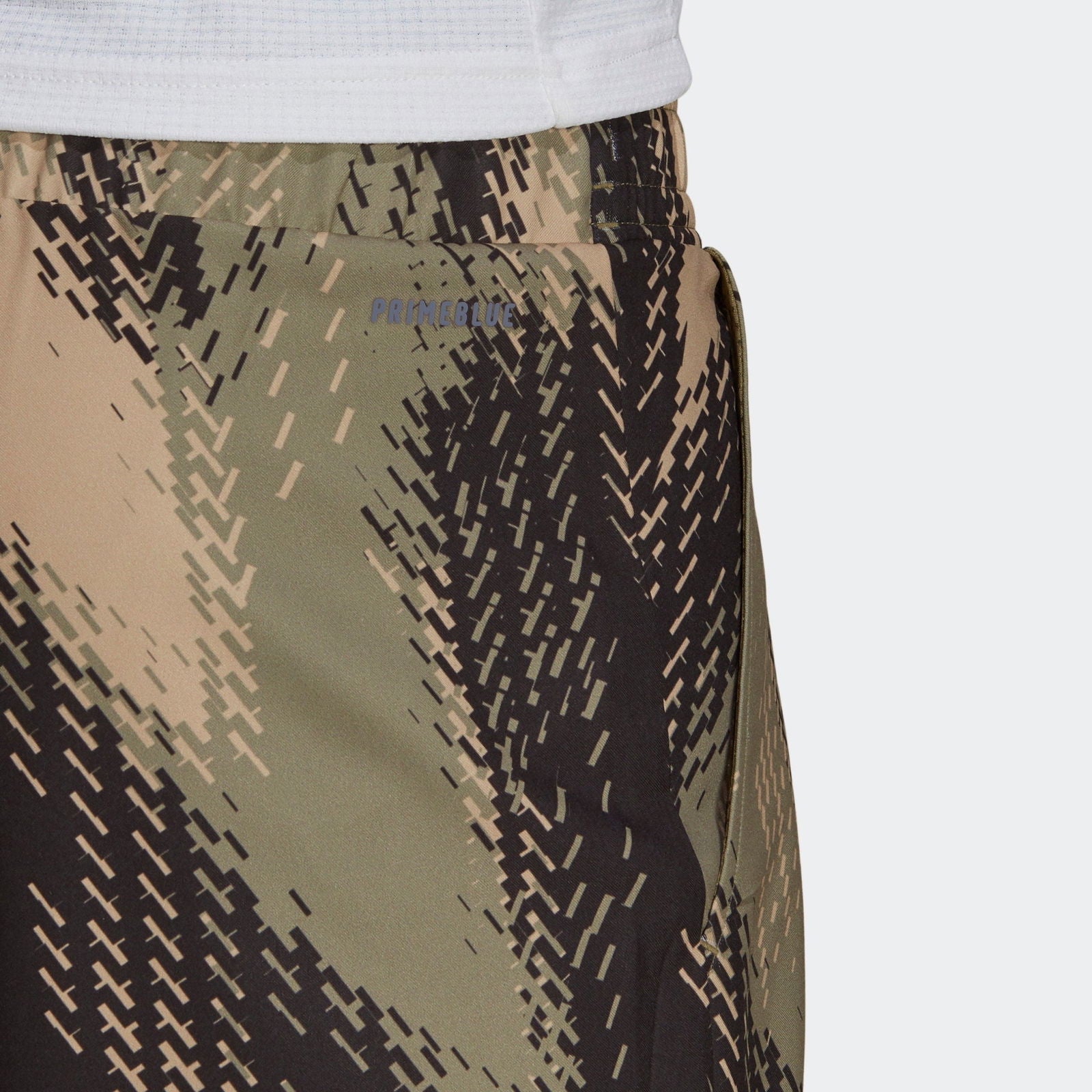 adidas Primeblue 7-Inch Camo Printed Shorts - Orbit Green / Ambient Blush - ViaductClothing -  -  