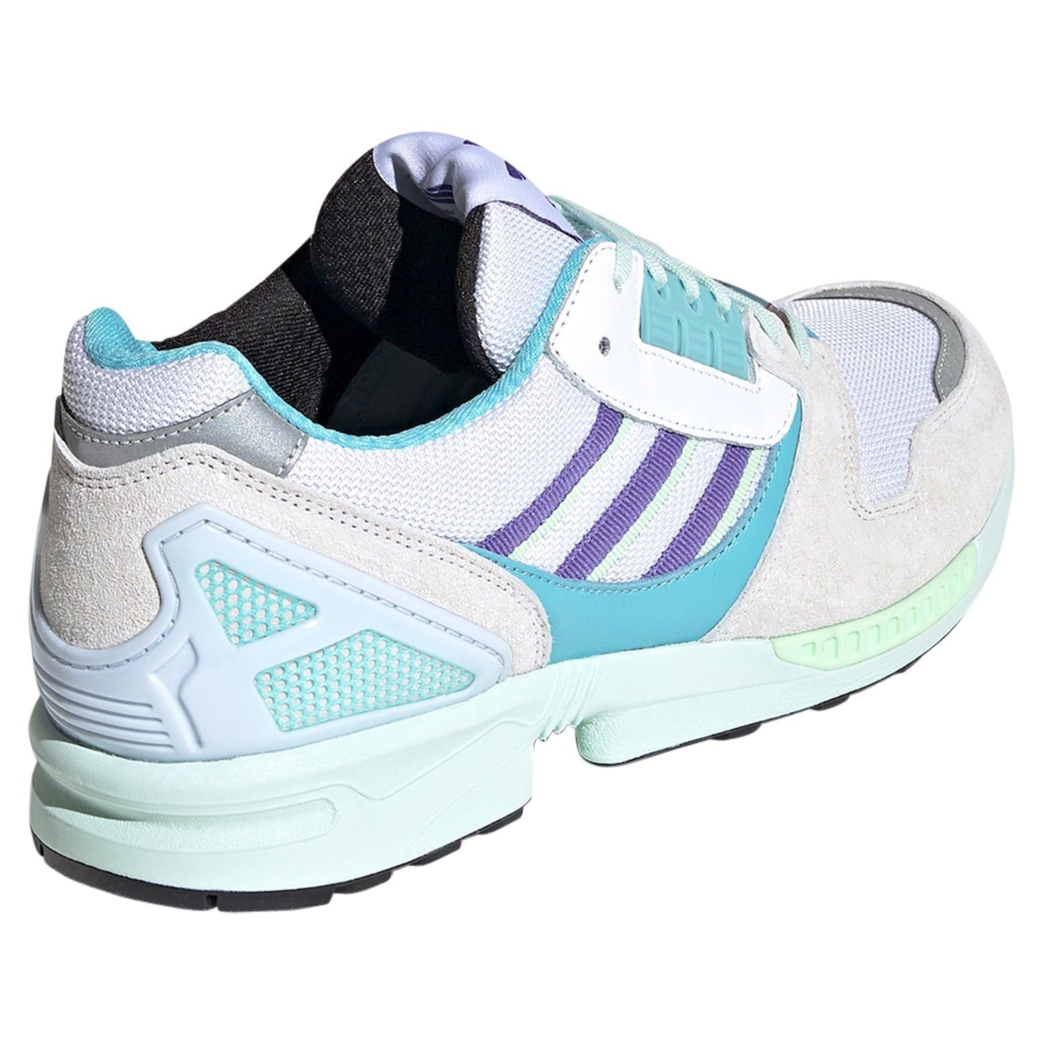 adidas Originals ZX 8000 Trainers - White/Purple/Aqua - EF4366