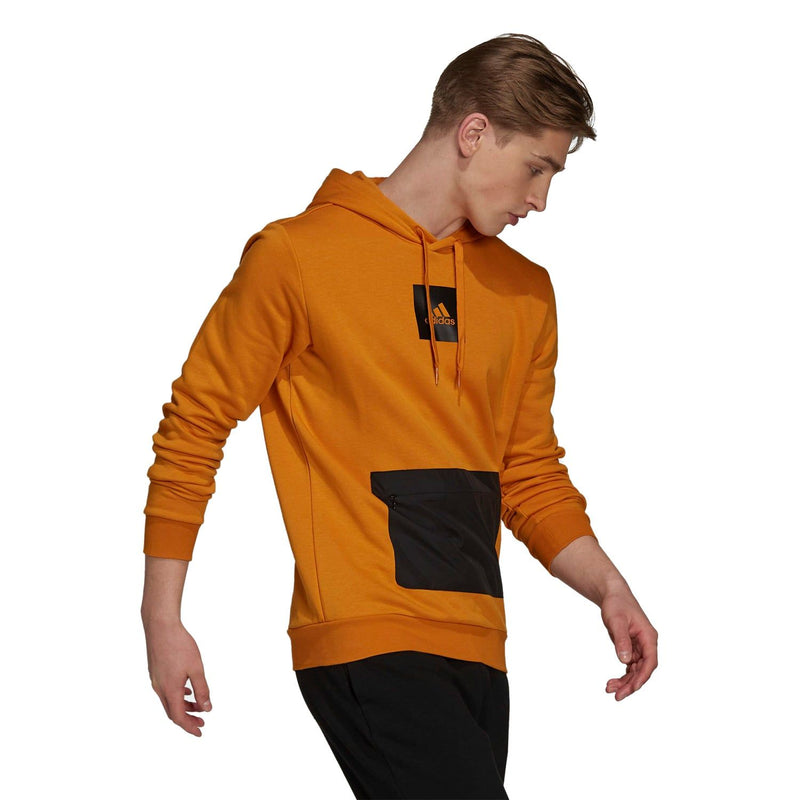 adidas Essentials Fleece Hoodie - Focus Orange / Black - ViaductClothing -  -  