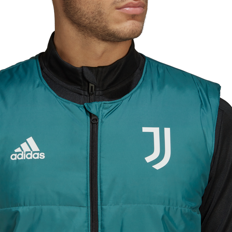 adidas Juventus Condivo 22 Reversible Padded Vest Gilet Tech Green ViaductClothing