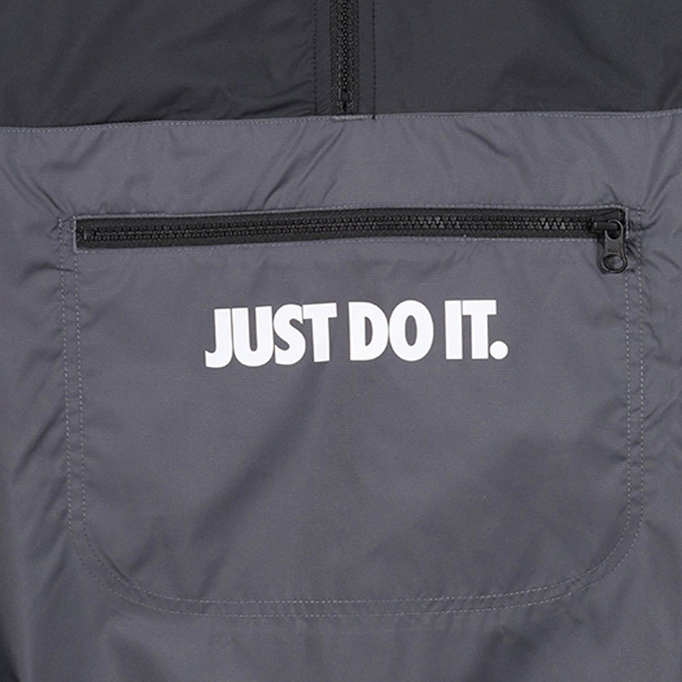 Nike Sportswear Just Do It Woven Windbreaker Jacket Grey Black ViaductClothing