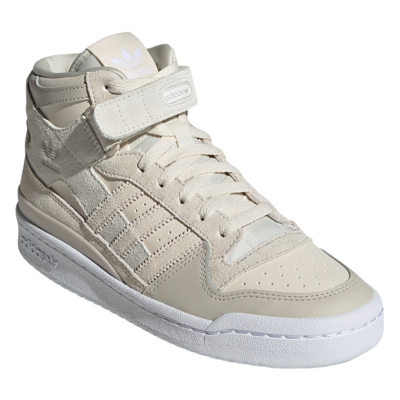 adidas Originals Womens Forum Mid Shoes - Wonder White / Bliss - ViaductClothing -  -  