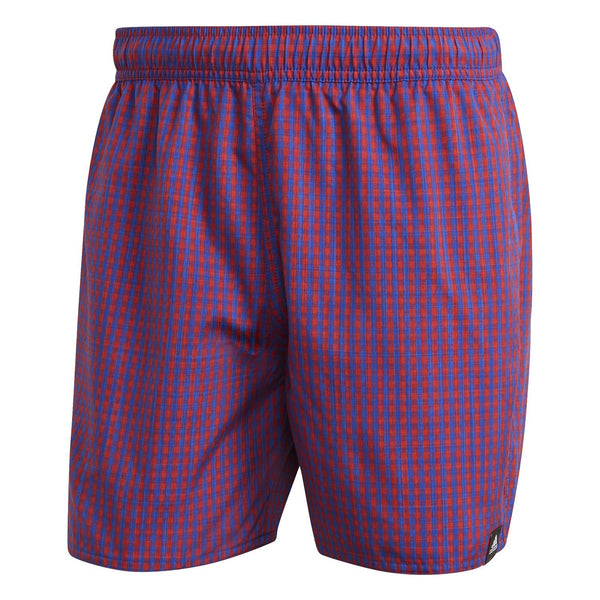 adidas Swimming Check CLX Swim Shorts - Red/Blue - ViaductClothing -  -  