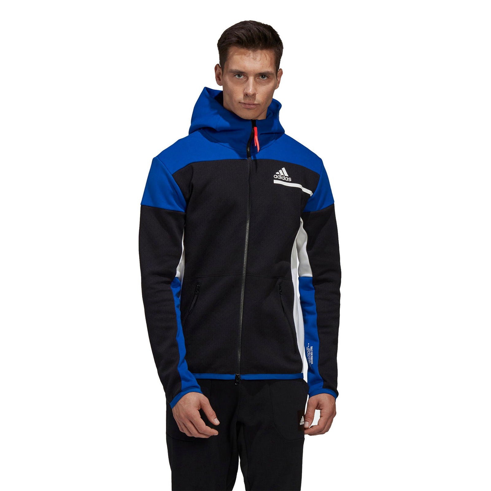 adidas ZNE Full-Zip Hoodie - Black/Blue - ViaductClothing -  -  