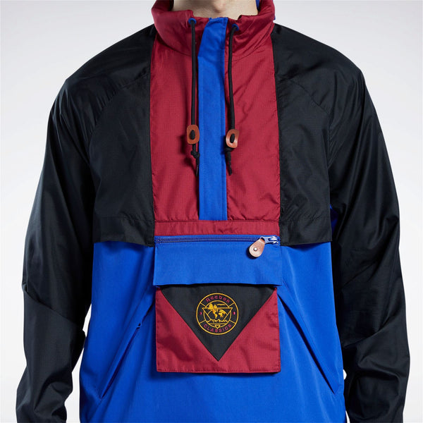 Reebok Classics Archive Parka Jacket - Black / Blue - ViaductClothing -  -  