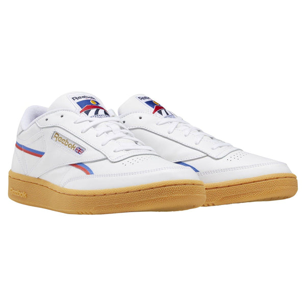 Reebok Club C 85 MU Shoes - White/Red/Blue - ViaductClothing -  -  