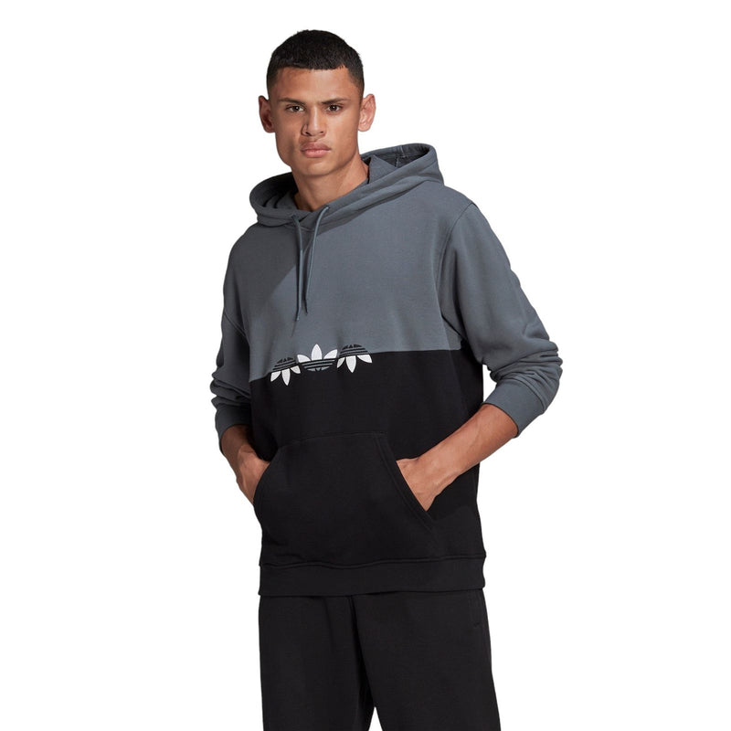 adidas Originals Adicolor Sliced Trefoil Hoodie - Black / Blue Oxide - ViaductClothing -  -  