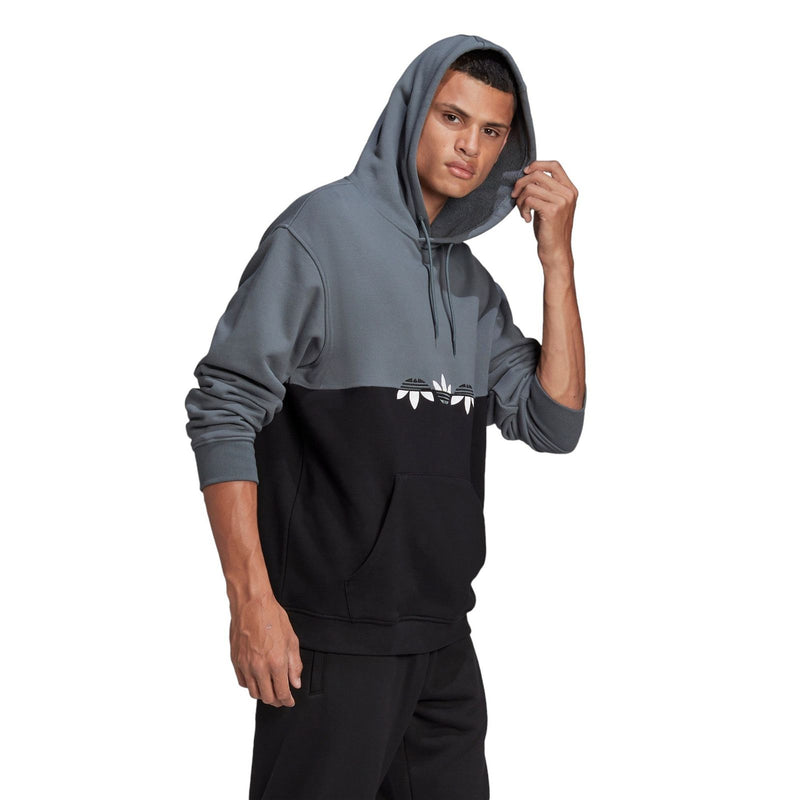 adidas Originals Adicolor Sliced Trefoil Hoodie - Black / Blue Oxide - ViaductClothing -  -  