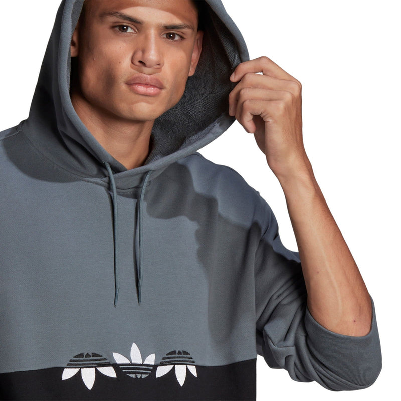 adidas Originals Adicolor Sliced Trefoil Hoodie - Black / Blue Oxide - ViaductClothing -  -  