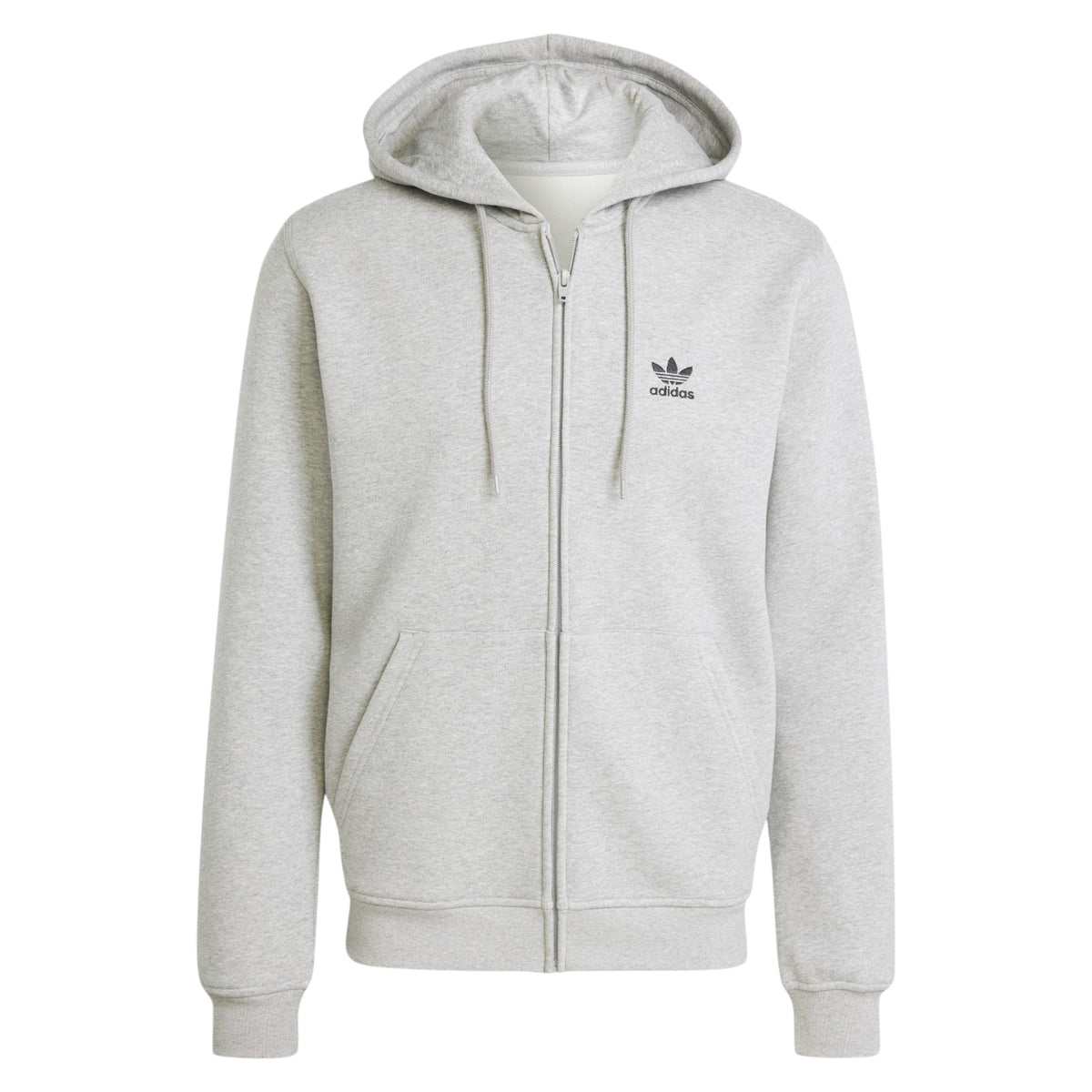 adidas Originals Trefoil Essentials Full-Zip Hoodie - Grey