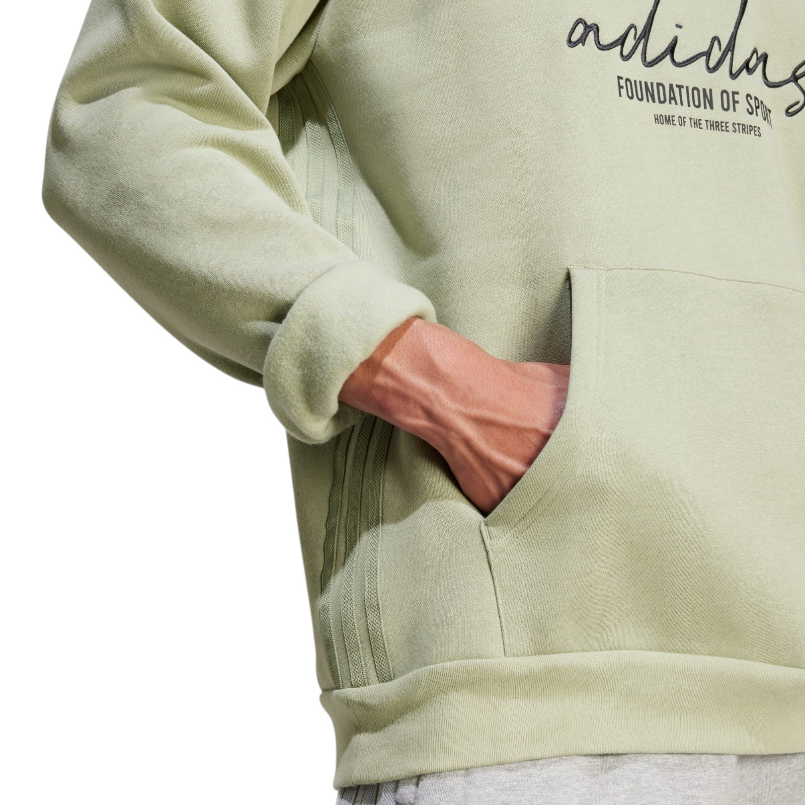 adidas Men's Brand Love Fleece Hoodie - Green