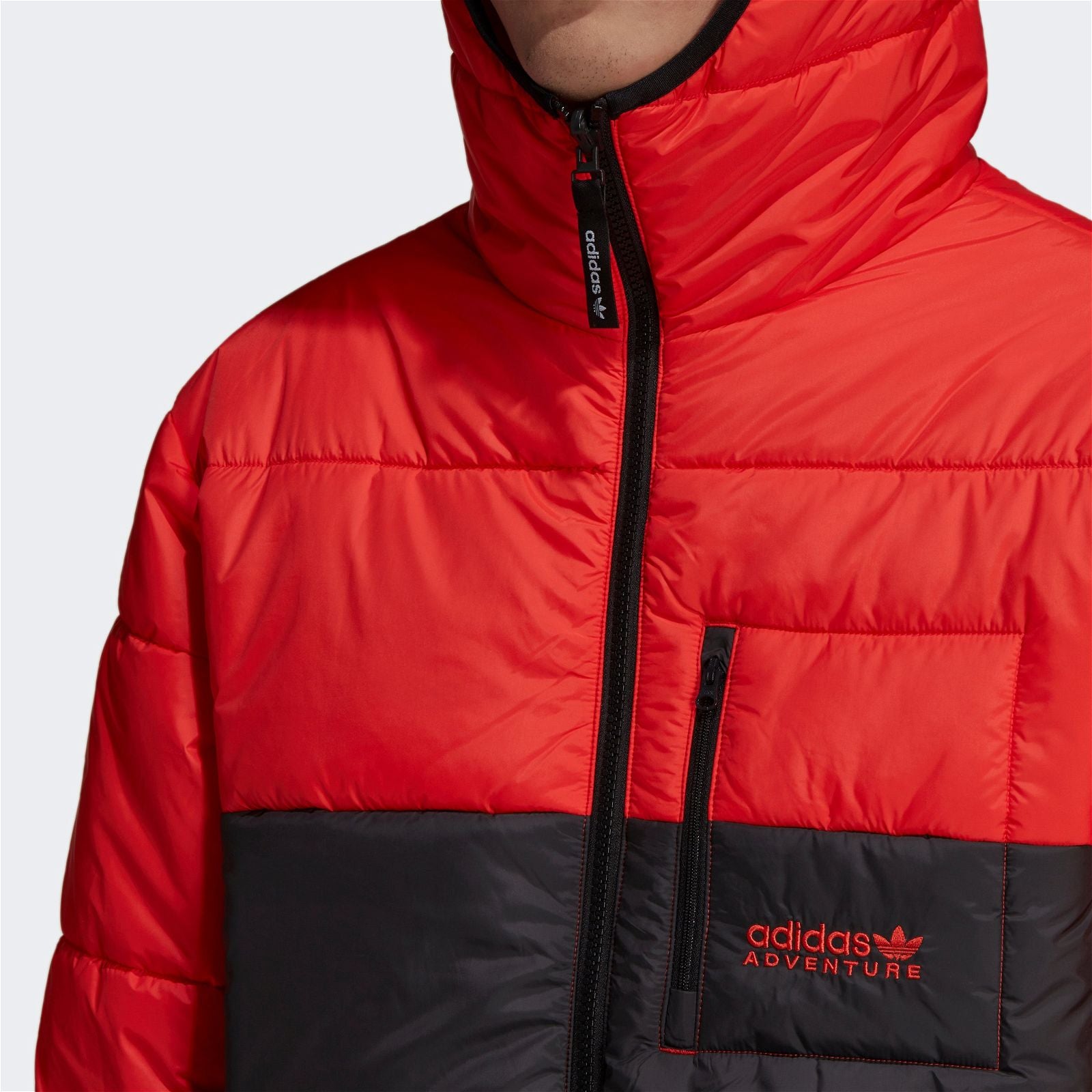 adidas Originals Adventure Reversible Puffer Jacket - Black / Bright Red - ViaductClothing -  -  