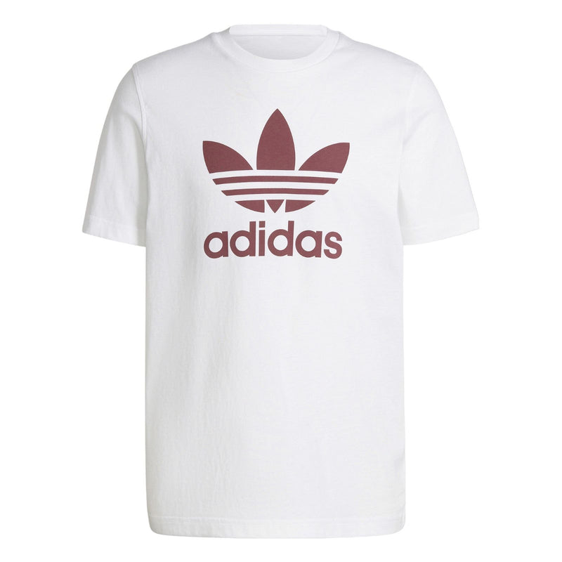 adidas Originals Adicolor Classics Trefoil Tee - White / Burgundy - ViaductClothing -  -  