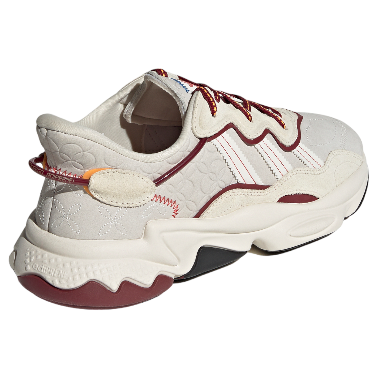 adidas Originals Ozweego Year of the Tiger Shoes - Chalk White / Burgundy - ViaductClothing -  -  