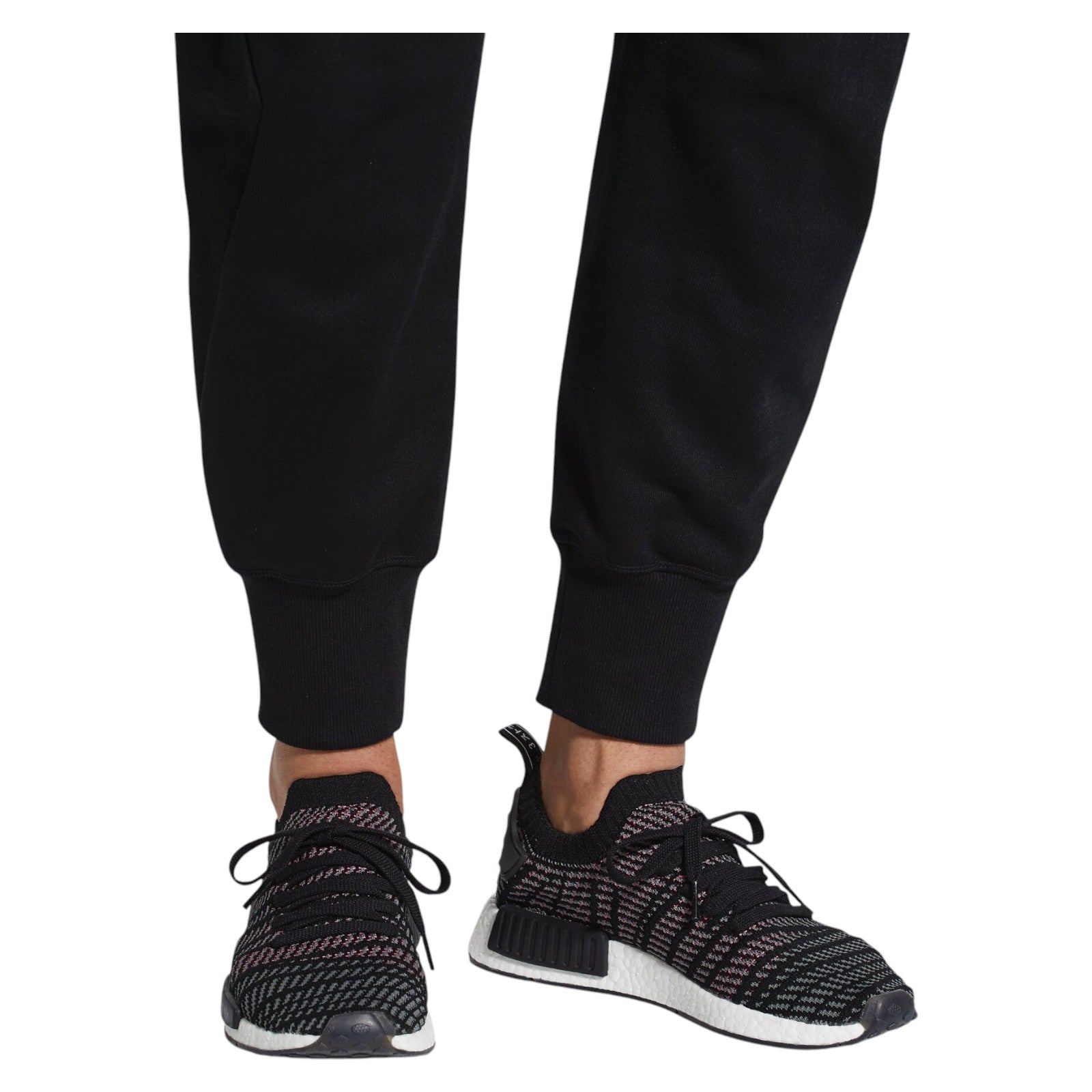 adidas Originals NMD_R1 STLT Primeknit Trainers - Black Grey Solar Pink