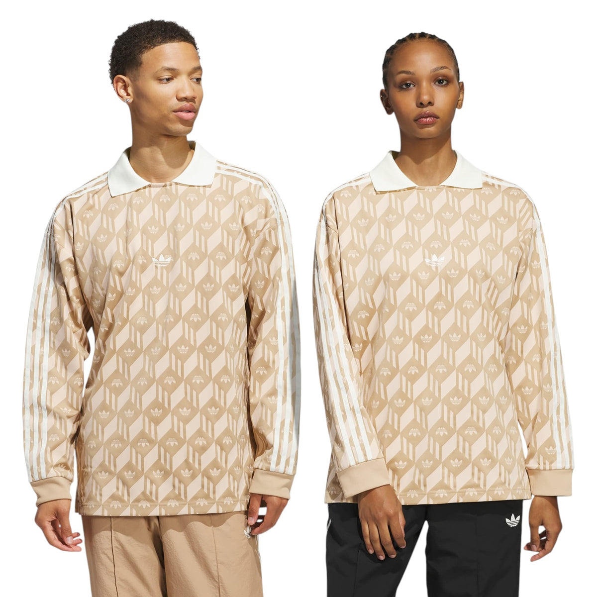 adidas Originals Jacquard Rugby Polo Shirt - Warm Sand
