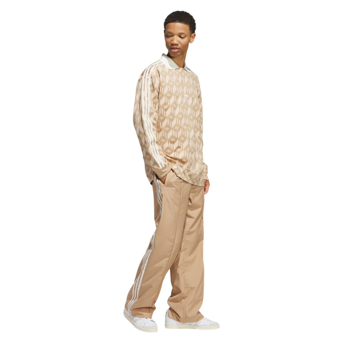 adidas Originals Jacquard Rugby Polo Shirt - Warm Sand