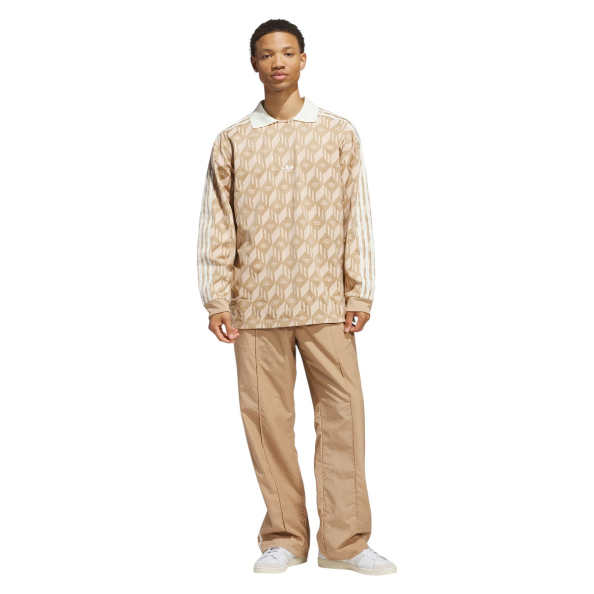 adidas Originals Jacquard Rugby Polo Shirt - Warm Sand