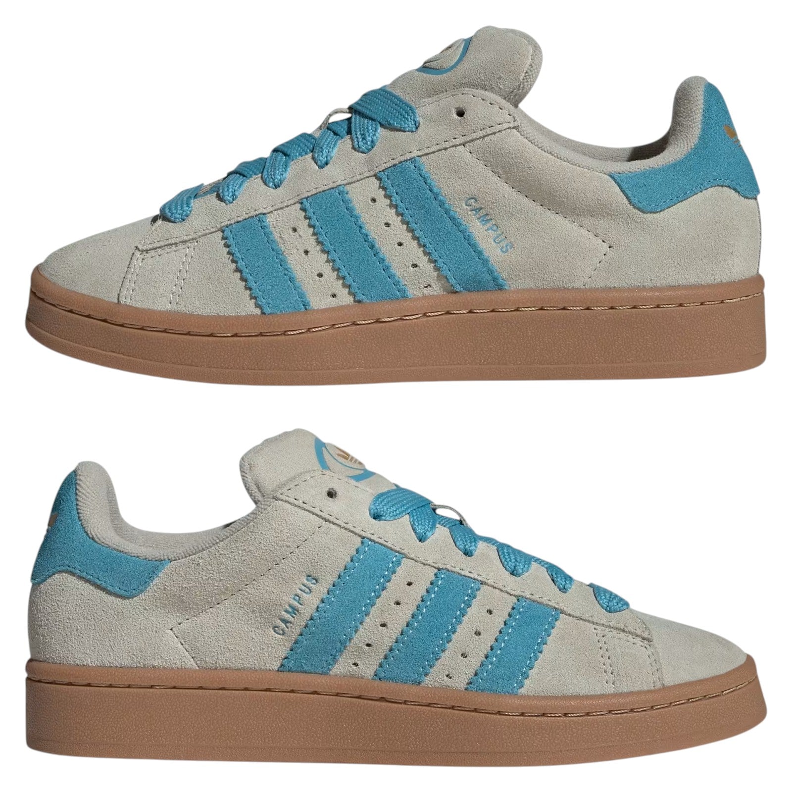 adidas Originals Women's Campus 00s Trainers - Putty Grey / Preloved Blue / Gold Metallic