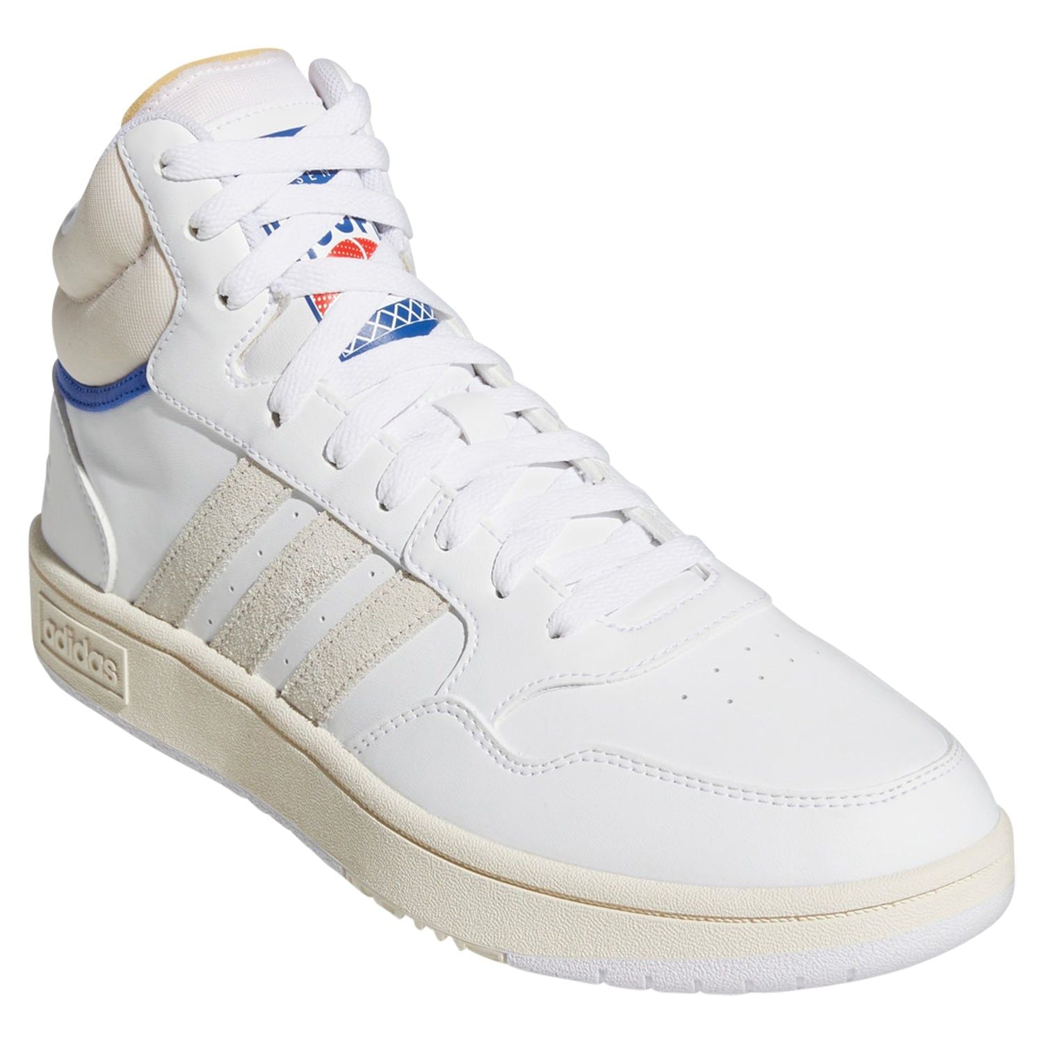 adidas Hoops 3.0 Mid Classic Vintage Shoes - Cloud White / Chalk - ViaductClothing -  -  