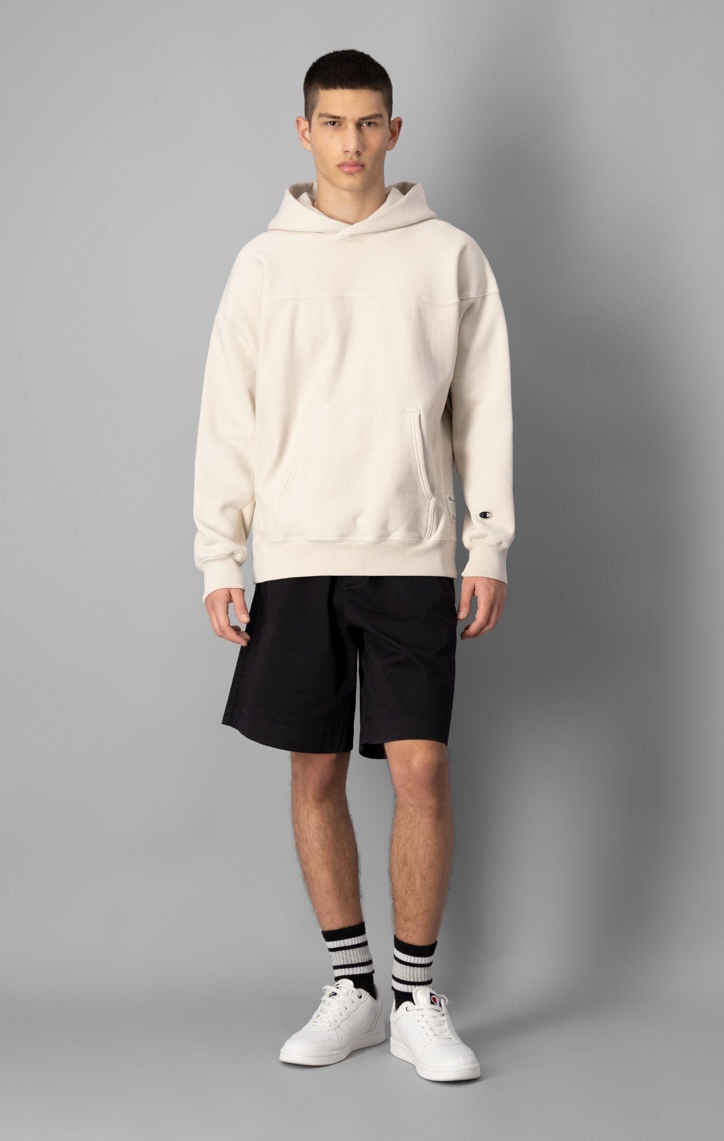 Champion Contemporary Garment Dyed Hoodie - Turtle Dove - ViaductClothing -  -  