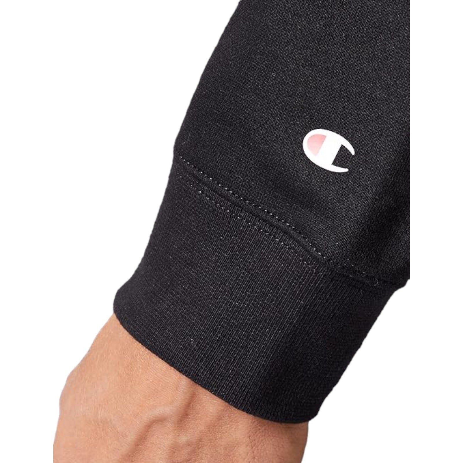 Champion Crew Neck Spellout Fleece Sweatshirt - Black - ViaductClothing -  -  