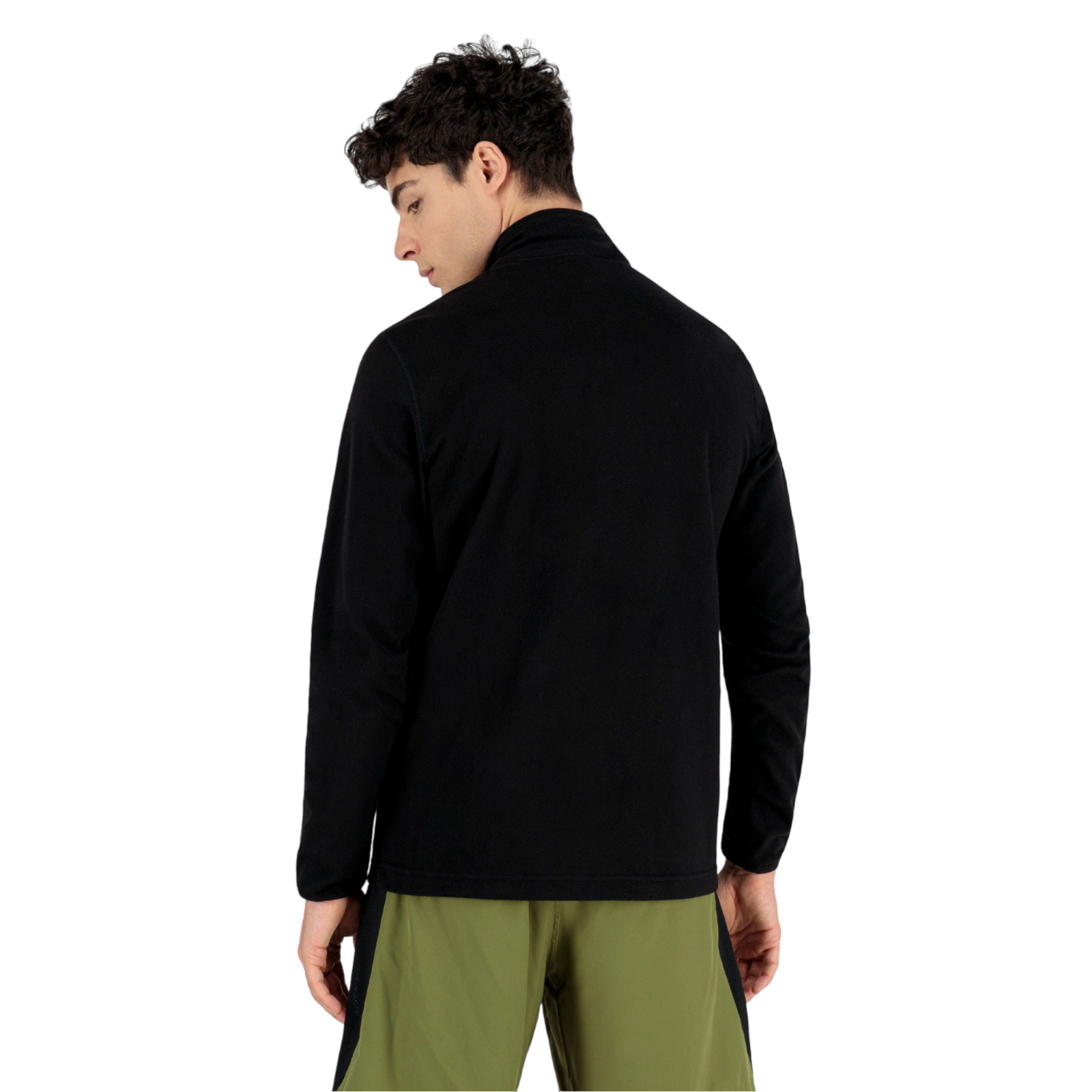 Champion Half Zip-Up Script Logo Fleece Sweatshirt - Black - ViaductClothing -  -  