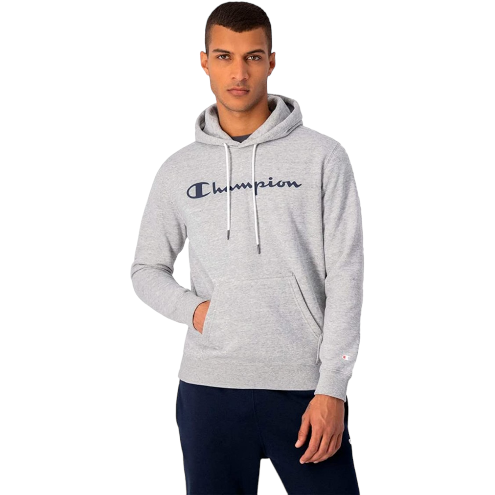 Champion Legacy Spellout Hooded Sweatshirt Hoodie - Grey - ViaductClothing -  -  