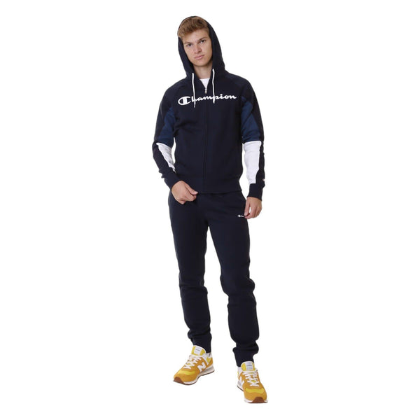 Champion Mens Full Zip Hooded Fleece Tracksuit Navy 218115 BS501 ViaductClothing
