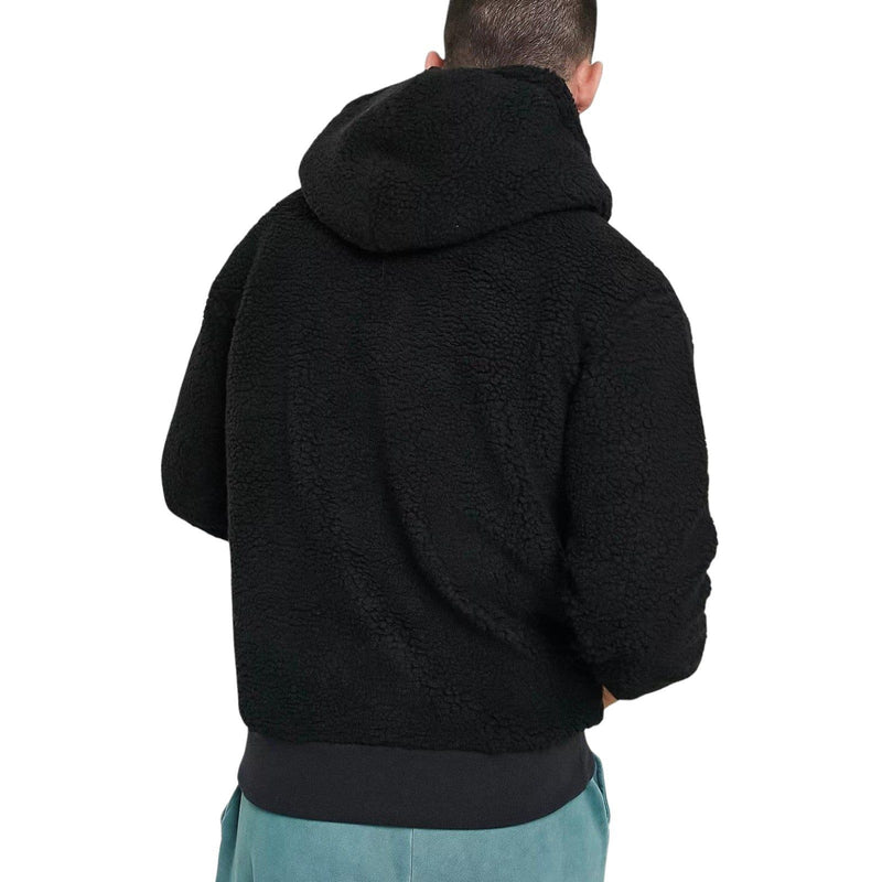 Champion Rochester Half Zip Sherpa Hooded Fleece Jacket - Black - ViaductClothing -  -  