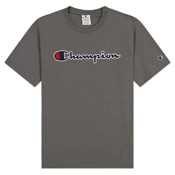 Champion Script Logo Spellout T-shirt - Grey - ViaductClothing -  -  